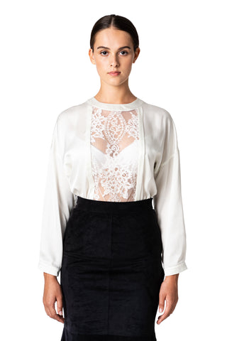 Silk lace blouse