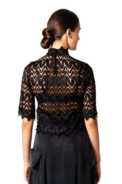 Patterned lace top