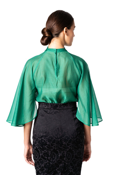 Green Silk Blouse