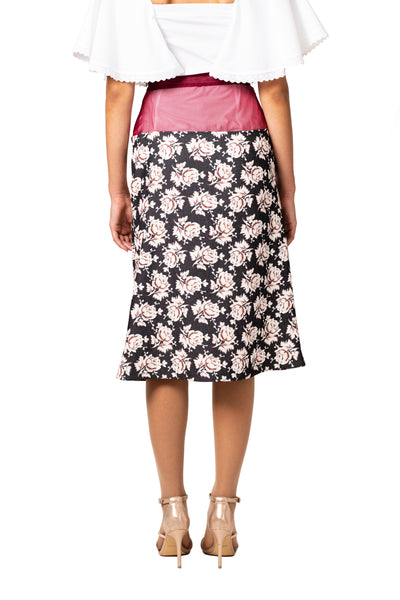 High Waist Floral Print Skirt